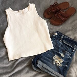 White Crop Top